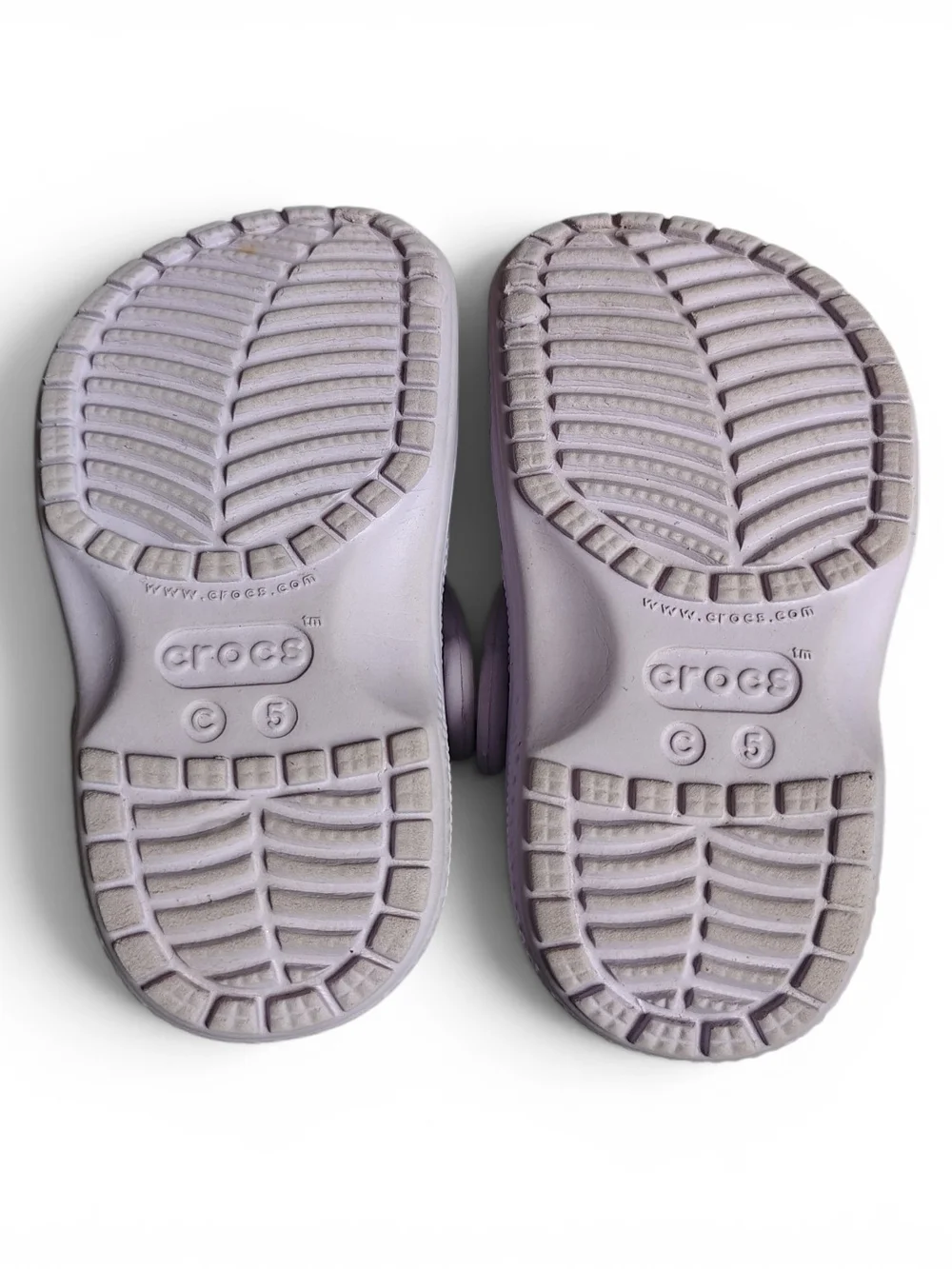 CROCS Iconic Comfort Slip On Lavender Clog Shoes Little Girls Size C5